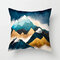 Marble Wind Landscape Water-cooled Blue Peach Velvet Pillowcase Home Fabric Sofa Cushion Cover - #1