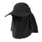 Mens Womens Summer Sunshade Muti-use Sun Hat Outdoor Casual Anti UV Sports Removable Baseball Hat - Black