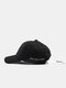 Unisex Cotton Solid Color Letter Pattern Embroidery Fashion Sunshade Baseball Cap - Black