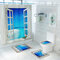 Romantic Scenery Printed toilet Four-Piece Big Ocean Bathroom Mat 4-Piece Set - #2