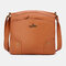 Women Soft Leather Three-Layer Waterproof Crossbody Bag - Brown