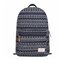  Men and Women Canvas National Style Backpack Schoolbag - Blue