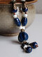 Vintage Geometric Beaded Pumpkin-shaped Bead Pendant Hand-woven Ceramic Alloy Necklace - #02