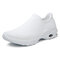 Women Light Mesh Walking Sock Shoes Slip On Sneakers - White