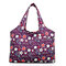 Women National Print Nylon Waterproof Large Capacity Handbag Shoulder Bag - Purple