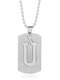 Trendy Simple Geometric-shaped Hollow Letter Pendant Round Bead Chain 3 Wearing Methods Stainless Steel Necklace - U
