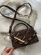 Women Faux Leather Fashion Argyle Crossbody Bag Shoulder Bag - Coffee