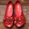Women Flower Tassel Soft Leather Slip On Flat Casual Vintage Shoes Comfy Slip On Loafers - Red