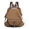 Women Multi-functional Casual Messenger Bag Canvas Crossbody Bag Backpack - Brown