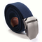 Mens Long Weave Canvas Web Belt Outdoor Slider Buckle Durable Adjustable Belt  - Navy