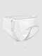 Sexy Open Crotch Bowknot Ribbon Back Design Transparent Panties - White
