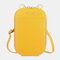 Women 4 Card Slots 6.5 Inch Phone Bag Oval Bag Crossbody Bag - Yellow