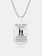 Thanksgiving Trendige Edelstahl-Halskette mit geometrischem Schriftzug - #09