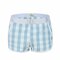 Men Comfy 100%Cotton Liner Pouch Boxer Trunks Elastic Belt Daily Life Arrow Pants Shorts - Blue & White