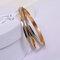 Fashion Bangle Bracelet Single Frosted Gold Silver Cuff Bracelet Casual Jewelry Accessory for Women - Gold