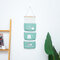 Flamingo Series Hanging Bag Home Bathroom Kitchen Semi-circle Three-pocket Storage Bag - Green