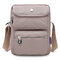 Women Nylon Travel Passport Bag Crossbody Travel Bag Waterproof Double Layer Shoulder Bag - Beige 1