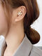 Trendy Diamond Pearls Earring Temperament Metal Auricle Piercing Earring - #17