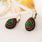 Bohemian Red Crystal Earrings Retro Water Drop Ear Drop Rhinestone Earrings For Women - 02