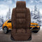 Universal Size Plush Car Seat Cover Set for 5 Seats Car Soft Cushion Car Front Back Seat - Brown