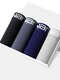 Multipacks Solid Color Cotton Breathable Boxer Briefs For Men - #01