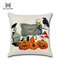 Dessin animé Halloween sorcières motif citrouille housse de coussin en lin maison canapé Halloween Art décor - #3