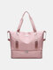 JOSEKO Ladies Polyester Cotton Waterproof Large Capacity Handbag Travel Bag Yoga Sports Fitness Bag - Pink