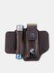 Ekphero Men Genuine Leather Vintage EDC Portable Waist Pack Light Weight Durable Leather Pack - Coffee