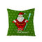 Feliz Navidad Hombre de pan de jengibre Cojín de lino Caso Sofá para el hogar Decoración navideña Funda de cojín - #6