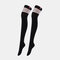 Combed Cotton Four-bar Over The Knee Socks Thick White Striped High Socks Was Thin Long Leg Socks Korea - 131-1 four-bar over knee socks black
