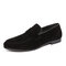 Men Suede Breathable Slip On Casual Business Driving Loafers Flats - Black