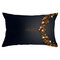 Golden Black Christmas Microfiber Waist Pillow Home Sofa Winter Soft Throw Pillow Case - #11
