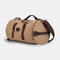 Men USB Charging Multifunctional Travel Multi-Carry Bucket Bag Backpack - Khaki