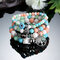Bohemian Hollow Tree of Life Elastic Beads Multilayer Bangle Bracelets Gift for Women  - Colorful