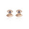 African Long Eyelash Eye Earrings Gold Alloy Ear Stub Split Earrings For Women - 03