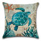 1 PC Sea Turtle Seahorse Whale Octopus Cushion Hold Pillowcase Cushion Cover Throw Pillow Cover Bags Home Car Decor - #1