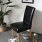 PU Leather Stretch Waterproof Chair Seat Cover Dining Room Wedding Banquet Party Home Decor - Black