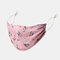 Women Printed Chiffon Face Mask Breathable Ethnic Floral Mask  - 04