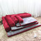 Luxury Corduroy Bolster Pet Dog Sofa Bed Puppy Fleece Bed Mat for Large Dog - Red