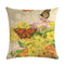 Capa de almofada de algodão de linho borboleta estilo vintage fronhas de lance para sofá doméstico - #11