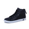 Men High Top Comfy Round Toe Warm Lined Casual Sneakers - Black