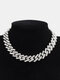 Trendy Drawstring Diamond Necklace Temperament Hollow Rhinestone Necklace - #02