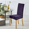 Chaise élastique à carreaux en peluche Cove Spandex Housse de protection pour chaise de salle à manger élastique Soft Housse de chaise en peluche - Violet