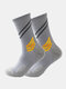 Men Cotton Contrast Color Letters Pattern Sports Socks Breathable Non-slip Socks - Grey1