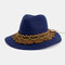 Men & Women Straw Hat Beach Hat Outdoor Seaside Sunscreen Sun Hat - Navy