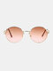 JASSY Unisex Casual Metal Small Frame Gradient Temperament Ultraviolet Round Sunglasses - #03