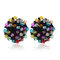 Orecchini di perle di vetro multicolore bohemien Orecchini geometrici di perle di riso esagerate - 01