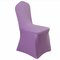 Élégante couleur unie élastique extensible chaise housse de siège ordinateur salle à manger hôtel fête décor - Violet clair