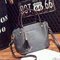 Women PU Leather Vintage Handbag Crossbody Bag  - Gray