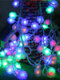 1PC Plastic Multicolor Snow Pompom Christmas Winter Decoration LED String Lights - Rainbow